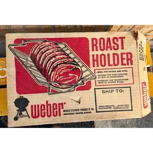 Vintage NOS Weber Kettle Grill Roast Holder Accessory RH-95